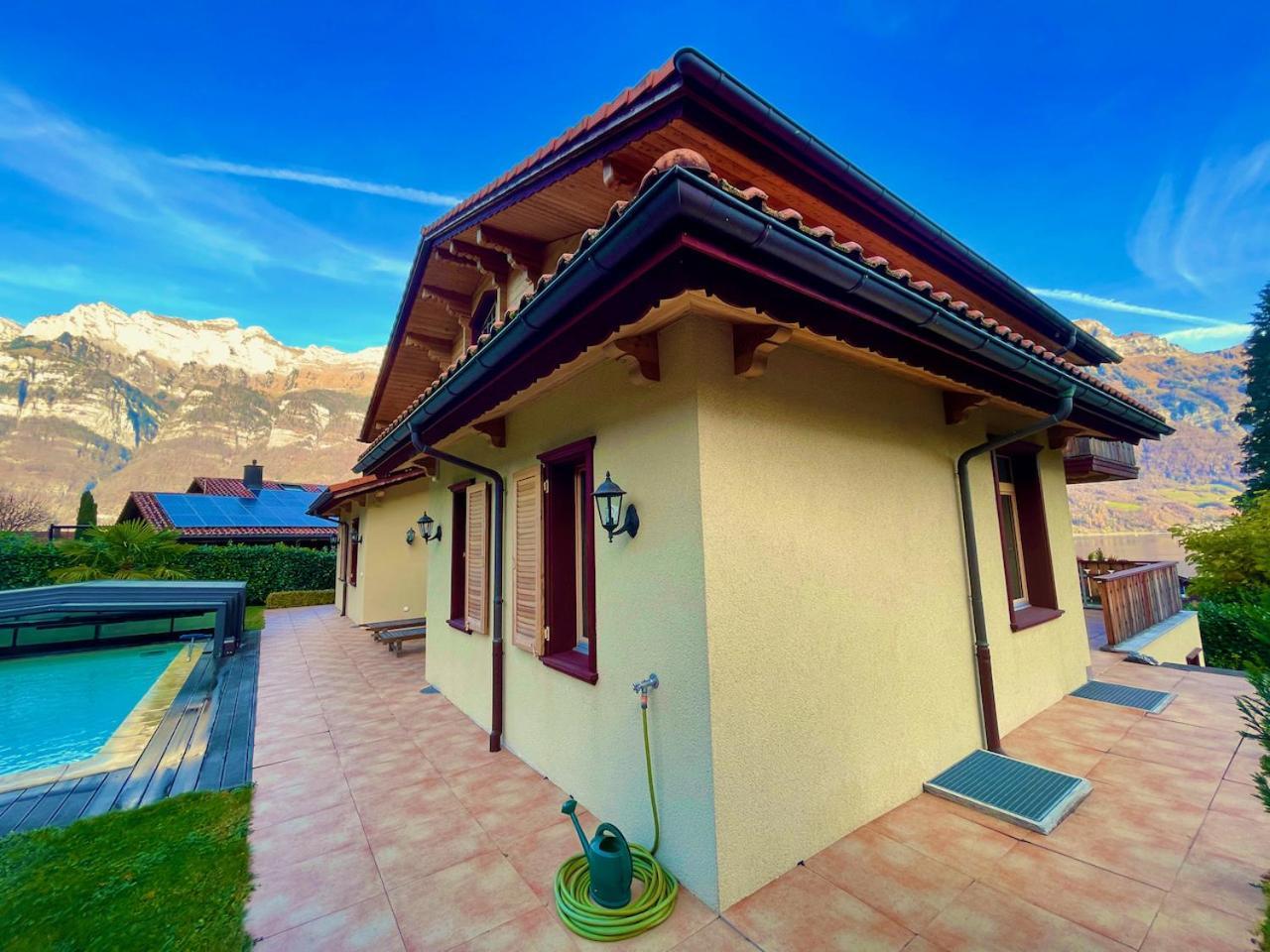 Doodle'S Amazing Chalet -Walensee - Flumserberg - Churfirsten - Heidiland - Pool - Sauna Mols Exterior foto
